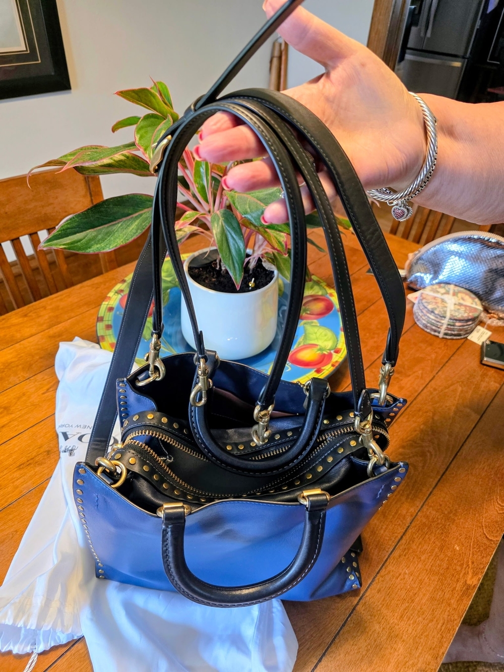 Rogue Bag In Colorblock With Rivets - Picture 7 of 16